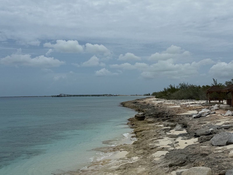 Limestone coastline and clear water on Great Inagua.